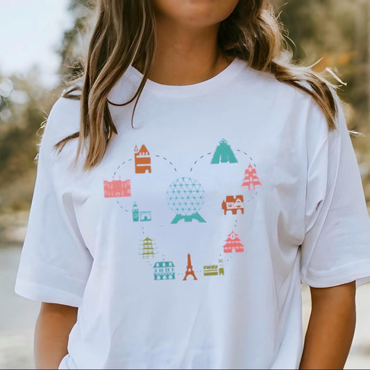 Epcot Countries Tee, Women’s Disney tee, Adult Epcot Disney Tee, Adult Disney Tee , Disney Vacation Family Trip Tees