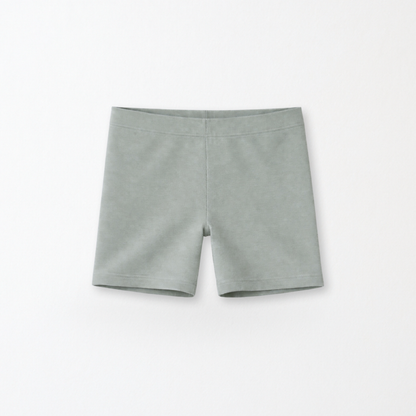 Kids Core Cotton Bike Shorts in Sage