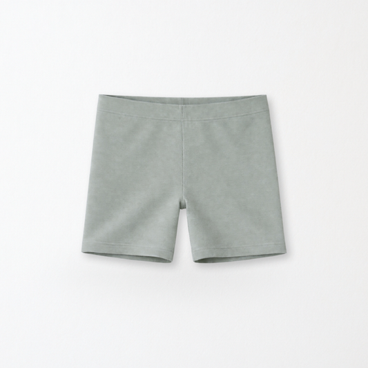 Kids Core Cotton Bike Shorts in Sage