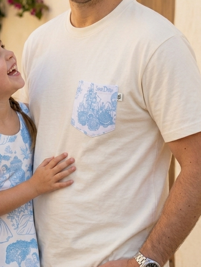 Adult Handcrafted Princess Toile Pocket Tee