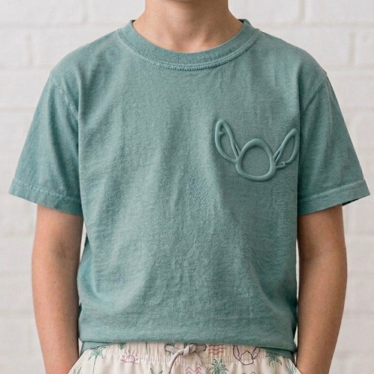 Kids Sunwashed Ohana Project Puff Graphic Tee & Optional Bottoms