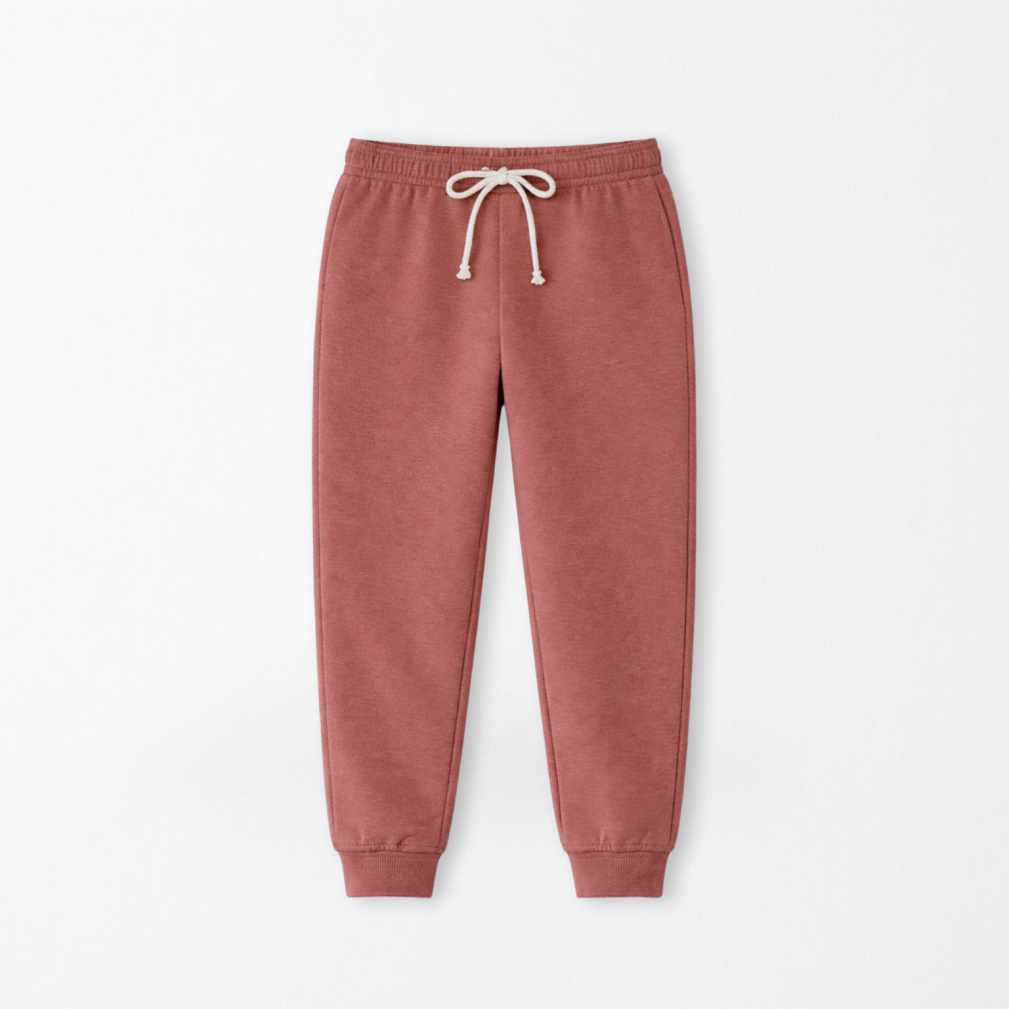 Kids Core Cotton Joggers in Brick