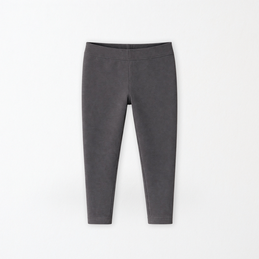 Kids Core Cotton Leggings in Ash