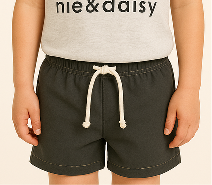 Kids Handcrafted Solid Coordinating Crew Shorts