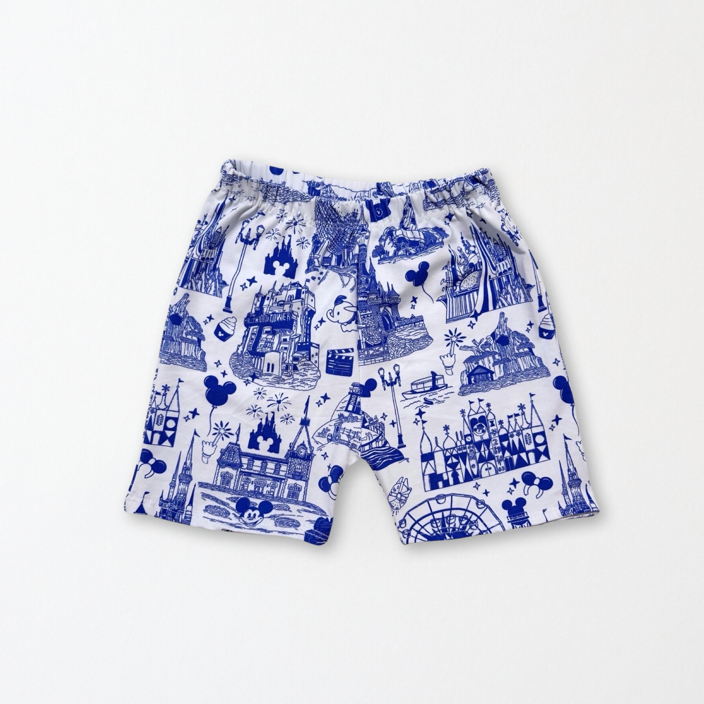 Kids Handcrafted Park Toile Crew Shorts