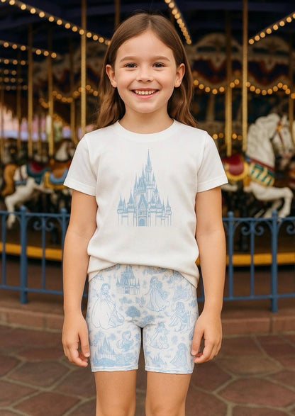 Kids Princess Toile Customizable Graphic Tee & Optional Bottoms