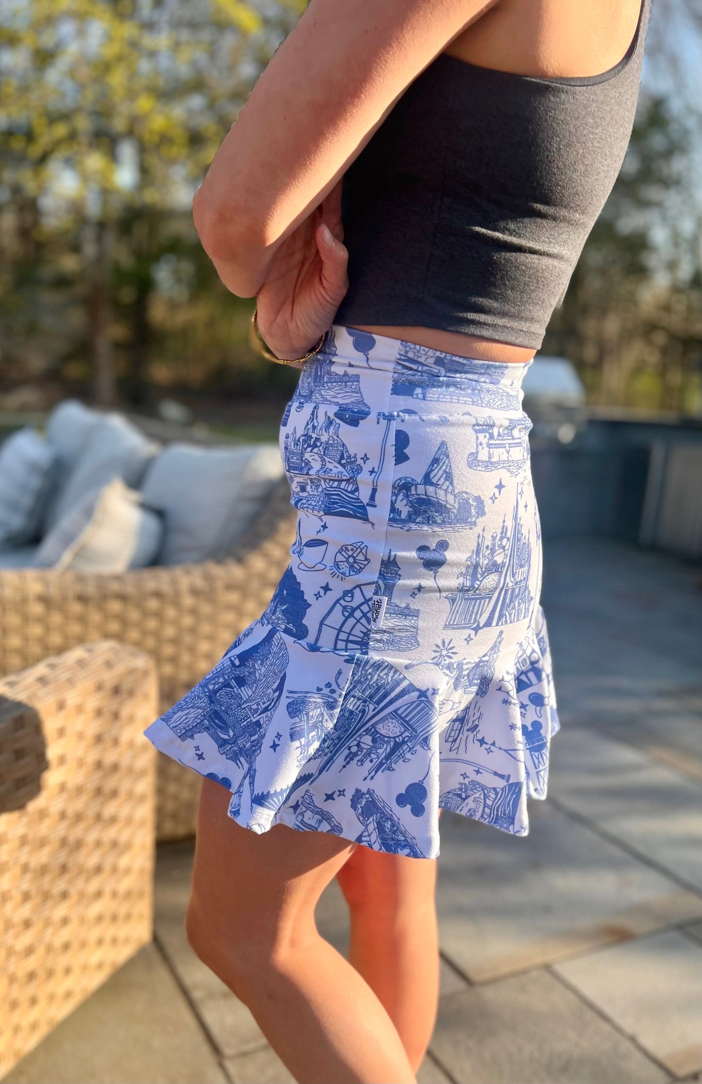 Adult Handcrafted Park Toile Tennis Skirt