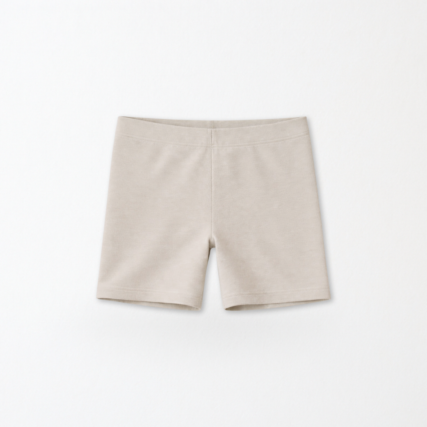 Kids Core Cotton Bike Shorts in Stone
