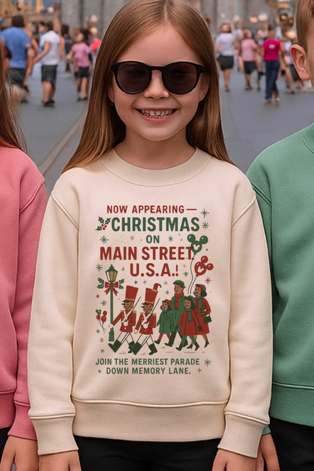 Retro Mouse Ornament Christmas Family Sweatshirt