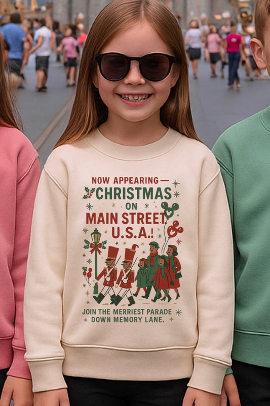 Vintage Main Street USA Christmas Family Sweatshirt