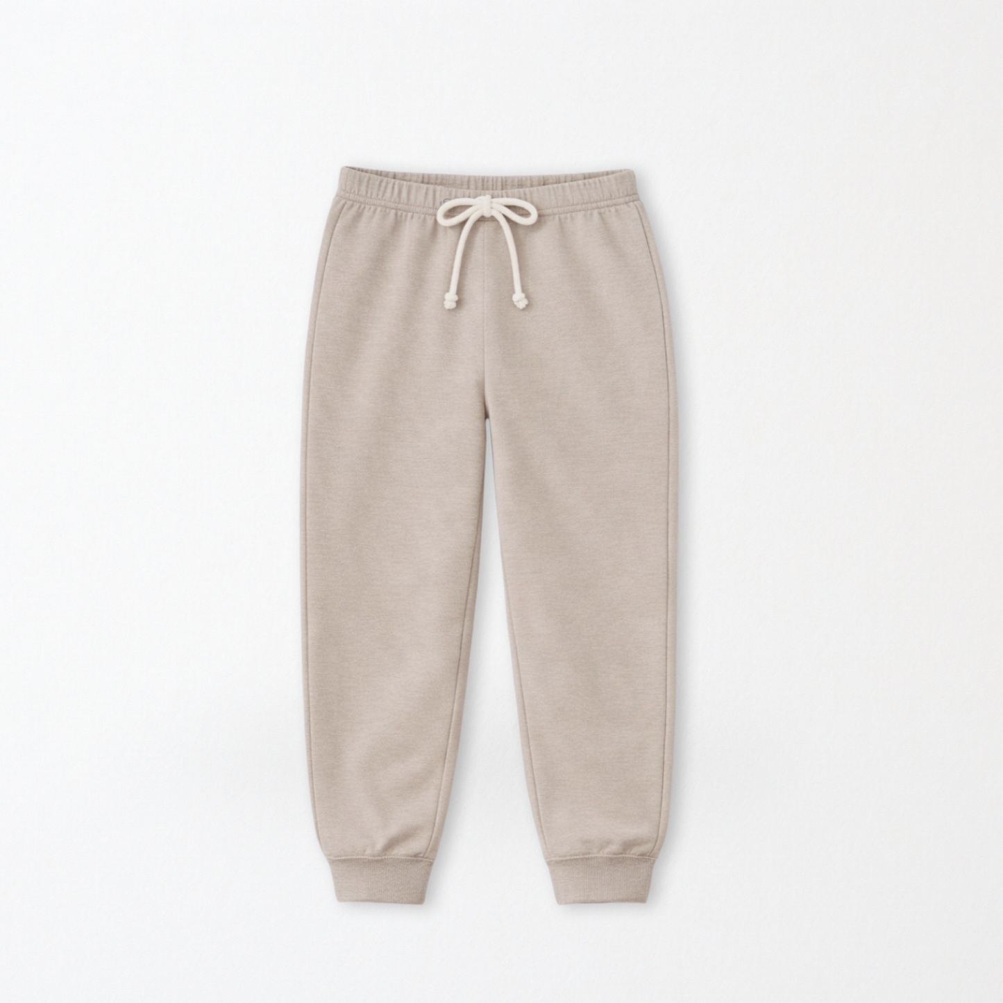 Kids Core Cotton Joggers in Stone