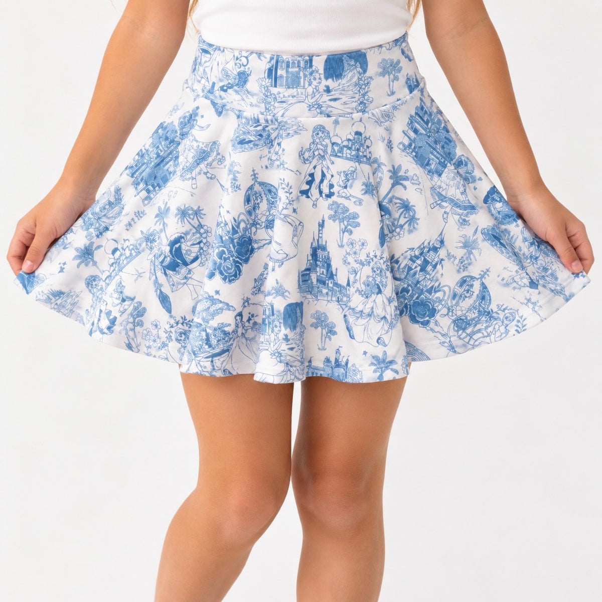 Princess Toile | Girls Luxeflex™ Performance Skirt