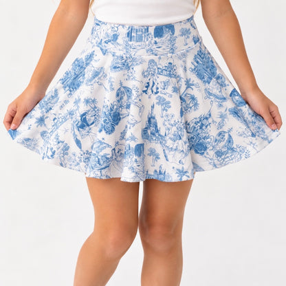 Princess Toile | Girls Luxeflex™ Performance Skirt