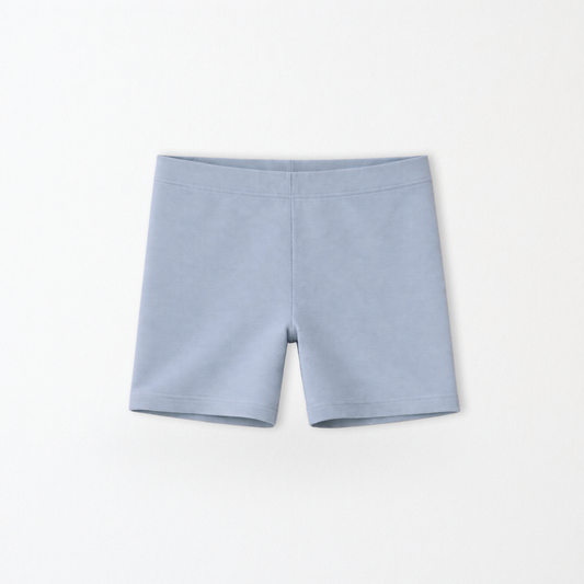 Kids Core Cotton Bike Shorts in Drift