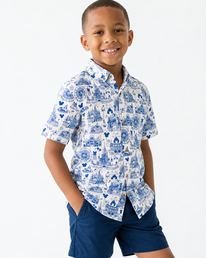 Park Toile | Boys Resortech™ Button-Down