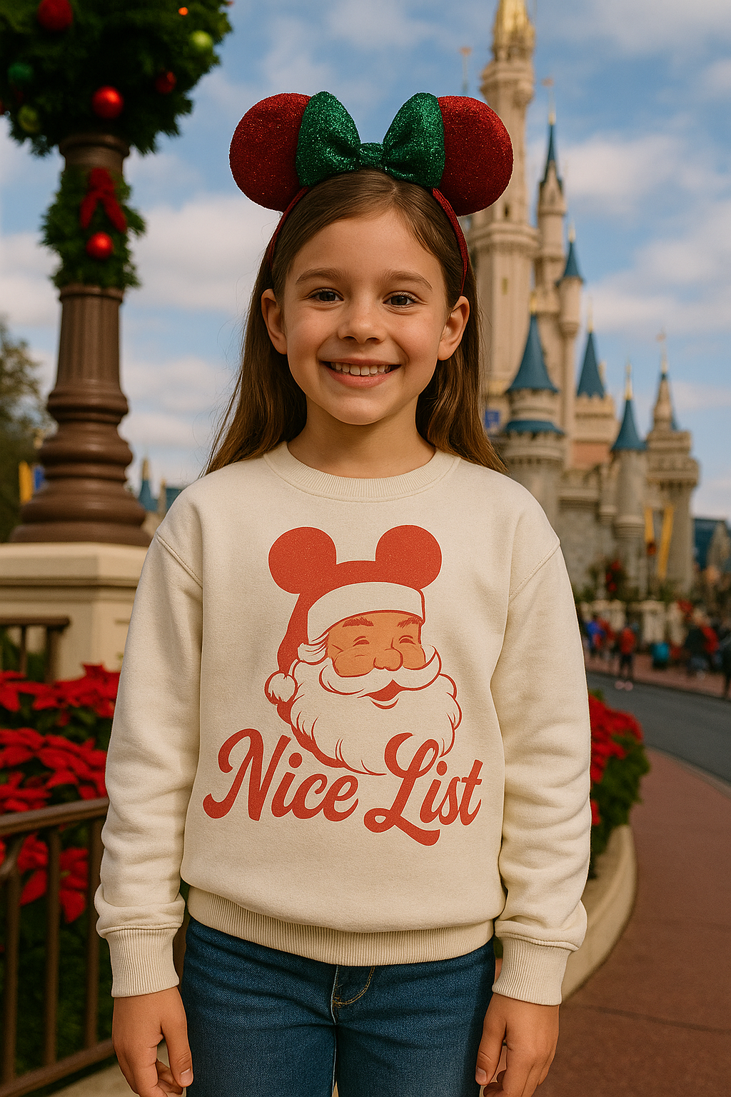 Nice List Santa Mouse Christmas Family Sweatshirt