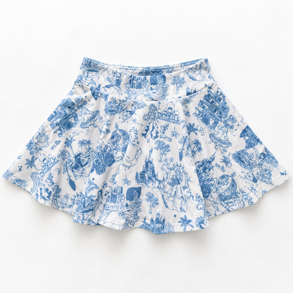 Princess Toile | Girls Luxeflex™ Performance Skirt