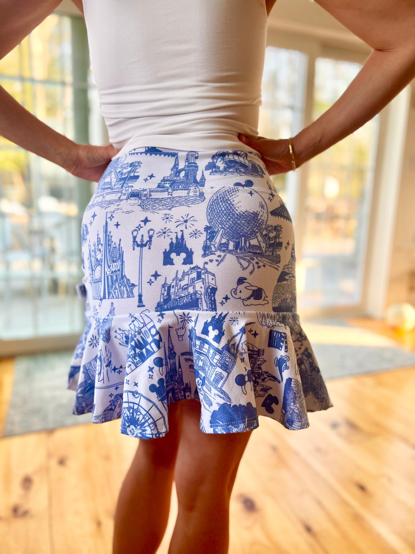 Adult Handcrafted Park Toile Tennis Skirt