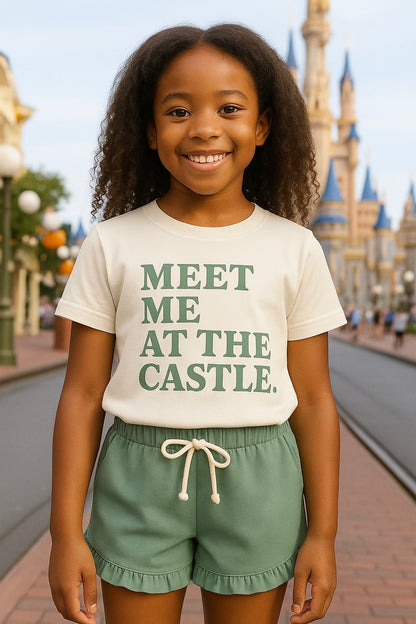 Kids Meet Me at the Castle Tee & Optional Bottoms