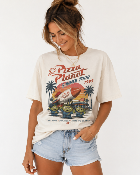 Adult Pizza Planet Resort Heritage Blend Tee