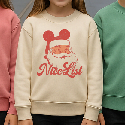 Nice List Santa Mouse Christmas Family Sweatshirt