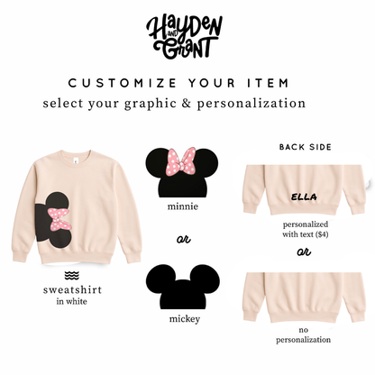 Handcrafted Magic Mouse Family Sweatshirt