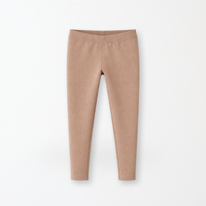 Kids Core Cotton Leggings in Dune