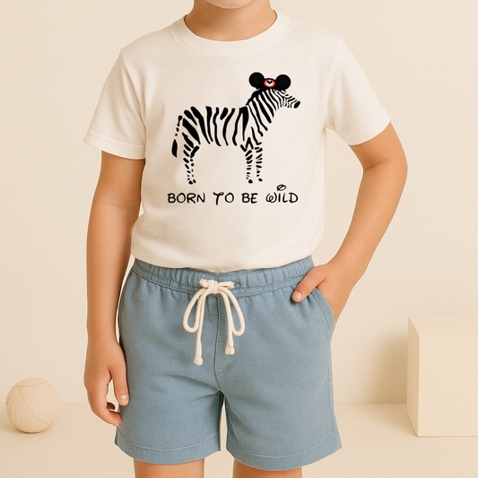 Kids Born to be Wild Customizable Graphic Tee & Optional Bottoms