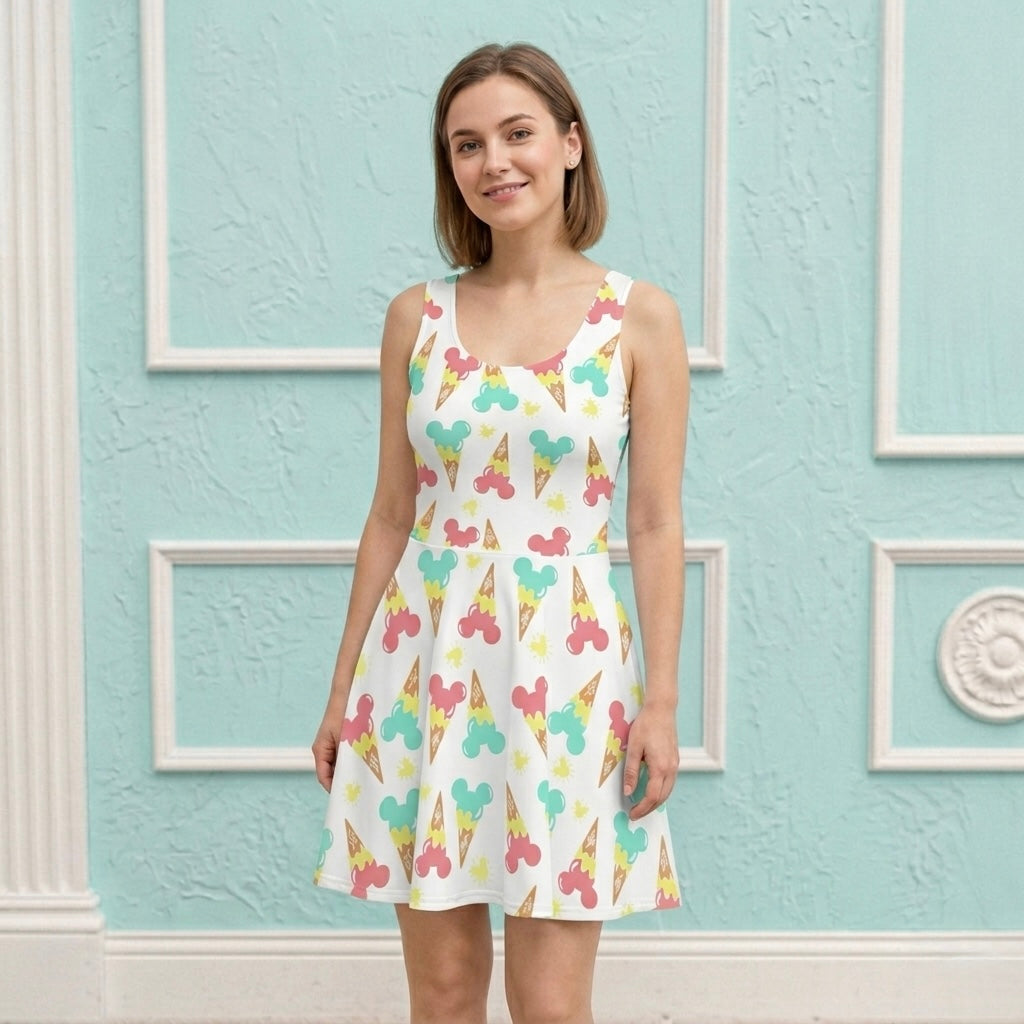 Women’s Mouse Ice Cream Performance Twirl Dress