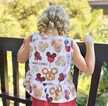 Kids Handcrafted Magical Snacks Flutter Tank & Optional Bottoms