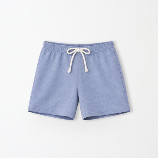 Kids Core Cotton Crew Shorts in Drift