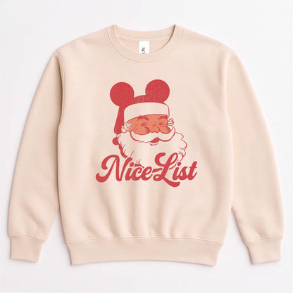 Nice List Santa Mouse Christmas Family Sweatshirt