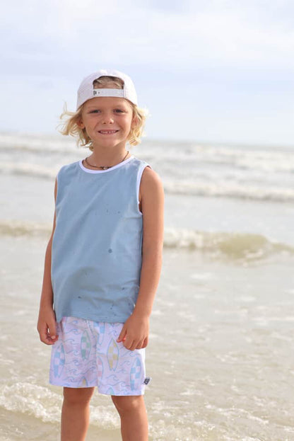 Kids Handcrafted Crew Shorts in Atlantic Shoreline