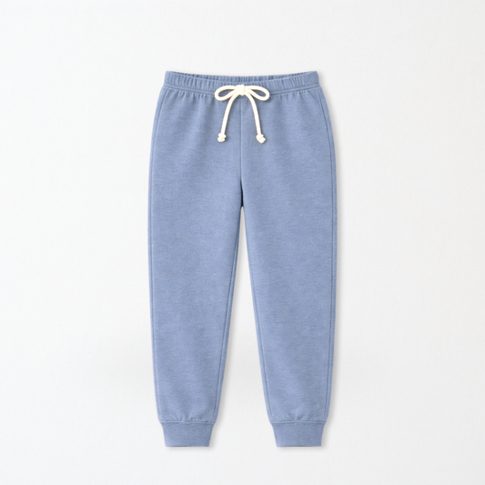 Kids Core Cotton Joggers in Drift