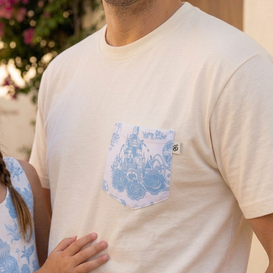 Adult Handcrafted Princess Toile Pocket Tee