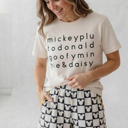 Monochrome Mouse Checks | Women’s Clubhouse Cotton™ Breezy Shorts