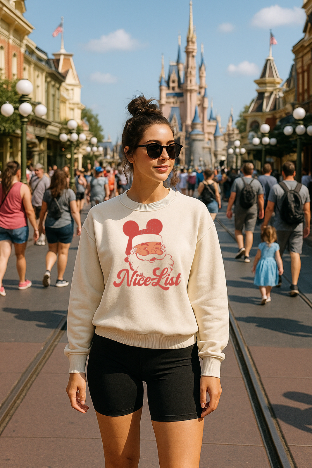 Nice List Santa Mouse Christmas Family Sweatshirt