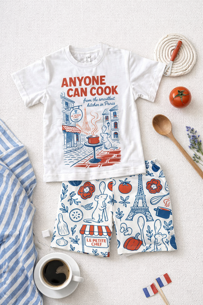 Kids Anyone Can Cook Graphic Tee & Optional Bottoms