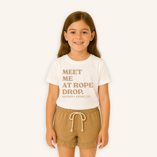 Kids Meet Me at Rope Drop Tee & Optional Bottoms