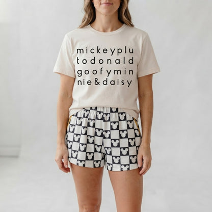 Monochrome Mouse Checks | Women’s Clubhouse Cotton™ Breezy Shorts