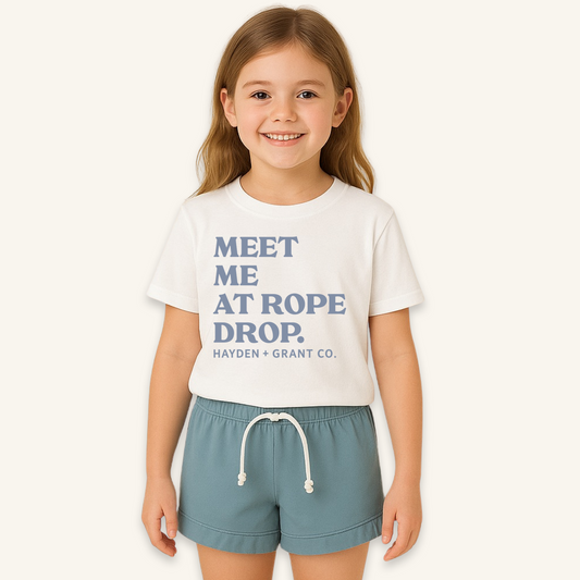 Kids Meet Me at Rope Drop Tee & Optional Bottoms
