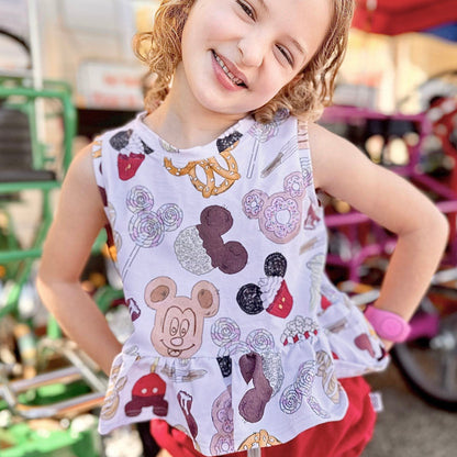 Kids Handcrafted Magical Snacks Flutter Tank & Optional Bottoms