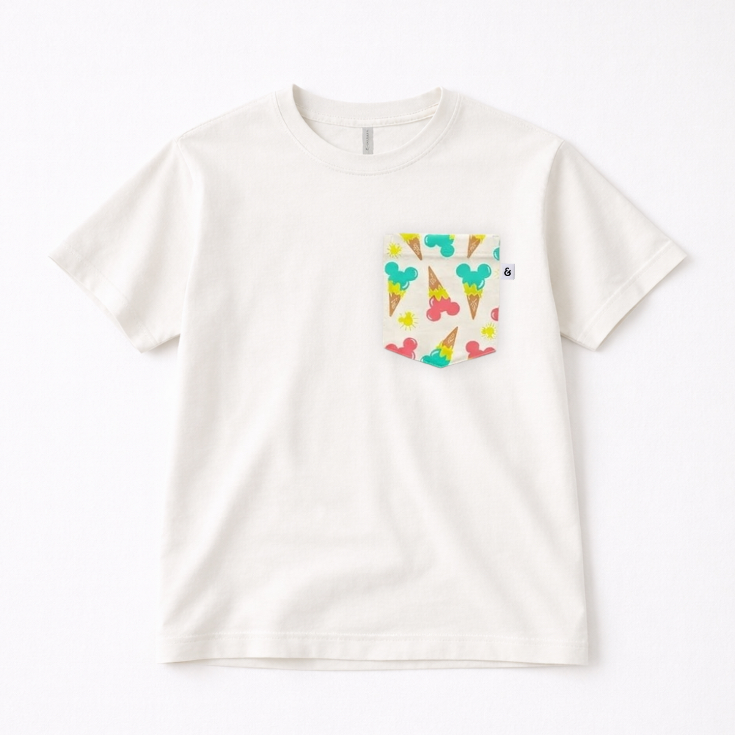 Adult Handcrafted Mouse Ice Cream Pocket Tee