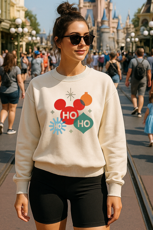 Retro Mouse Ornament Christmas Family Sweatshirt