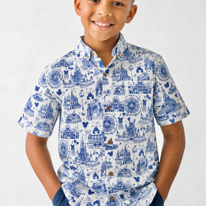 Park Toile | Boys Resortech™ Button-Down