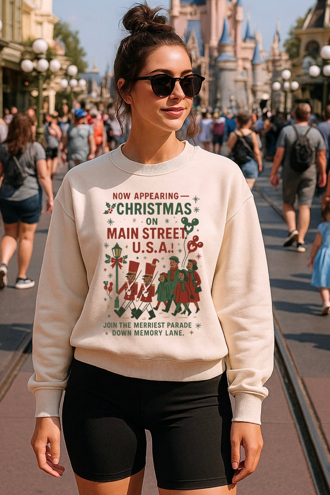 Retro Mouse Ornament Christmas Family Sweatshirt