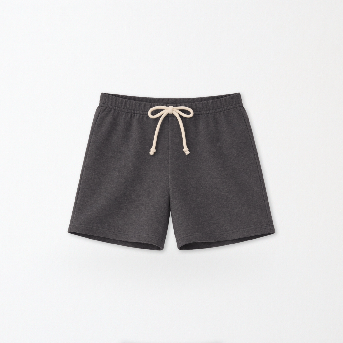 Kids Core Cotton Crew Shorts in Ash