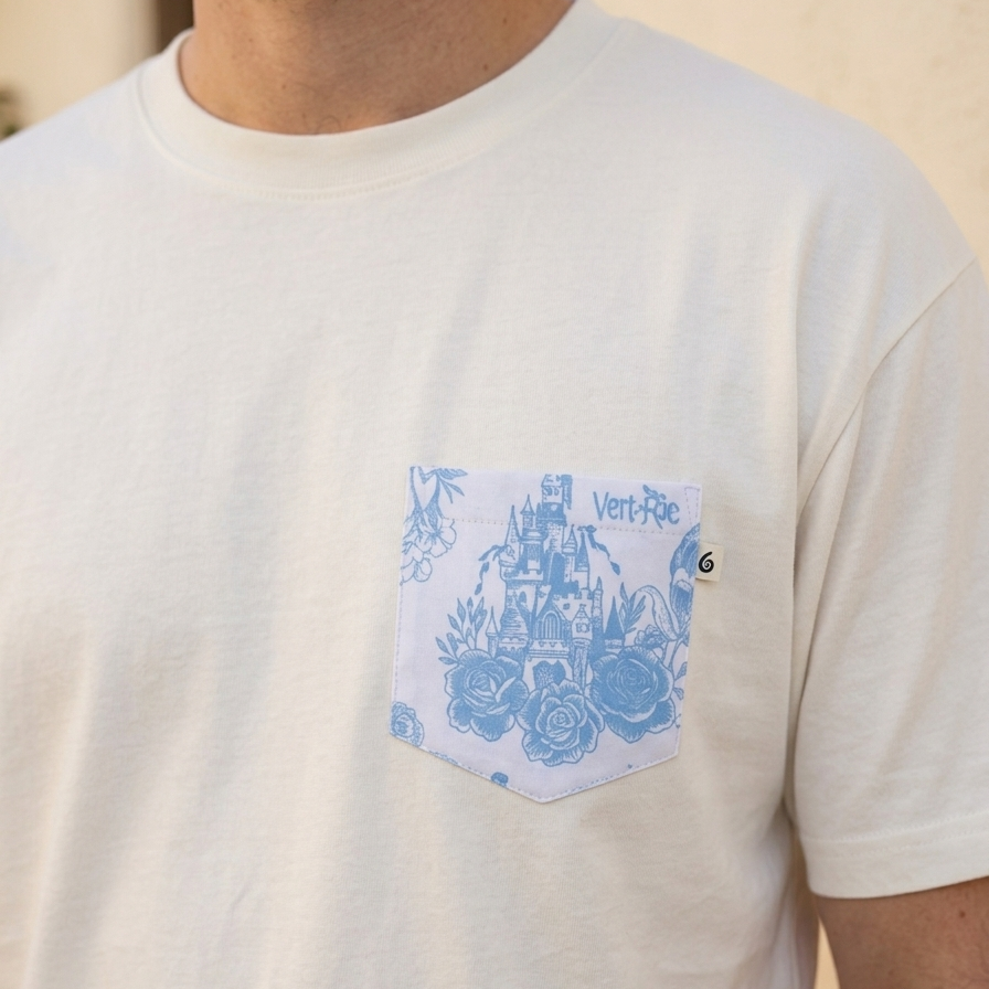 Adult Handcrafted Princess Toile Pocket Tee