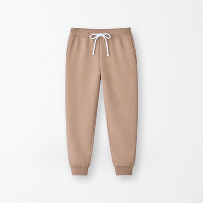 Kids Core Cotton Joggers in Dune