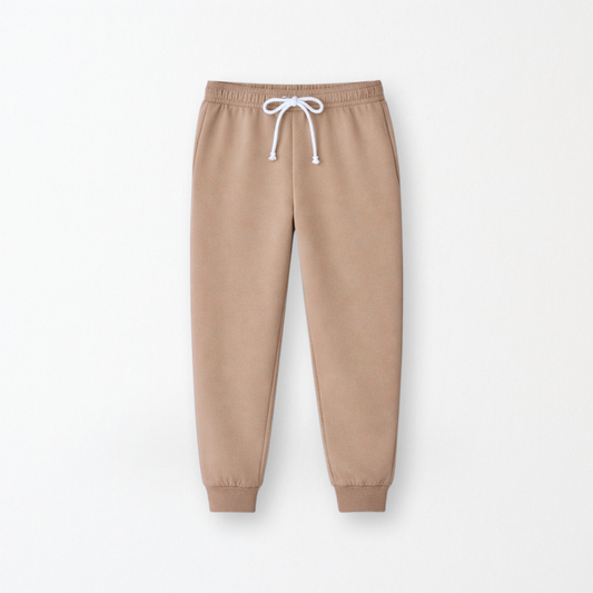 Kids Core Cotton Joggers in Dune